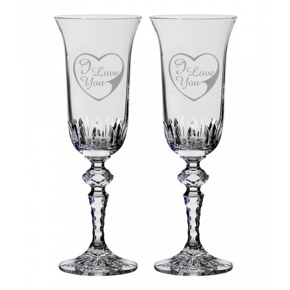 Other Goods * Cristal Pahar de șampanie romantic din cristal 1 (2 piese) (LSZI17058)