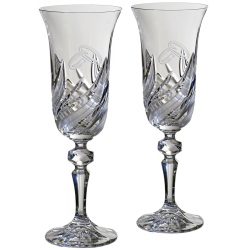   Fire * Cristal Set de pahare de șampanie pentru nuntă (2 piese) (LGyű18698)